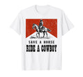 Western Country Save Horse Ride T-Shirt - Minimalist Print for Adults - T-Shirt, Sweatshirt, Hoodie