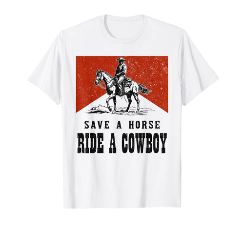 Western Country Save Horse Ride T-Shirt - Minimalist Print for Adults - T-Shirt, Sweatshirt, Hoodie
